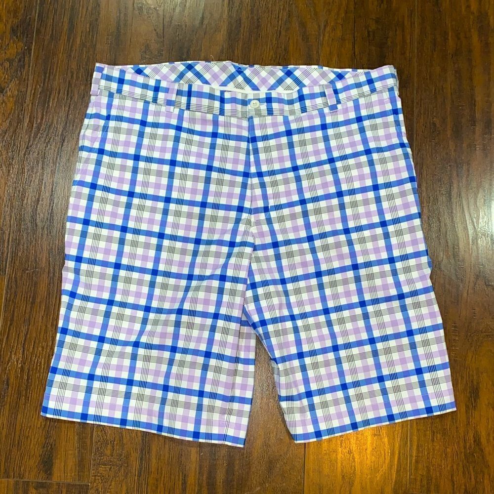 Men’s Nike Shorts plaid blue white purple